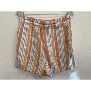 A.n.a‎ Striped Linen Blend Drawstring Shorts Size Women's Medium Beach Summer